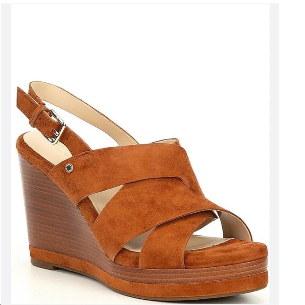 Cole Haan Laci Suede Platform Wedge Sandals